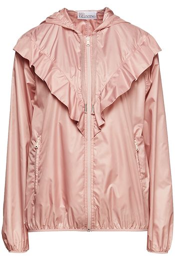 REDVALENTINO Ruffled shell hoodie