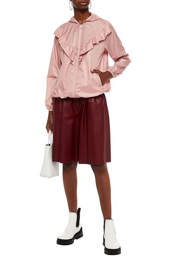 REDVALENTINO Ruffled shell hoodie