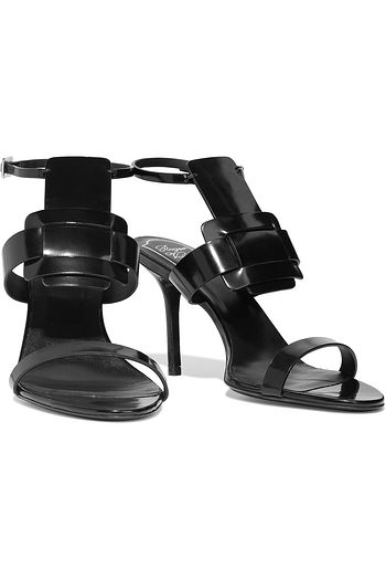 ROGER VIVIER Pilgrim glossed-leather sandals