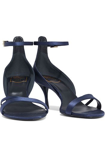 ROGER VIVIER Crystal-embellished satin sandals
