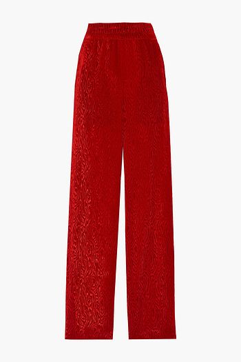 DRIES VAN NOTEN Palaco velvet-jacquard straight-leg pants