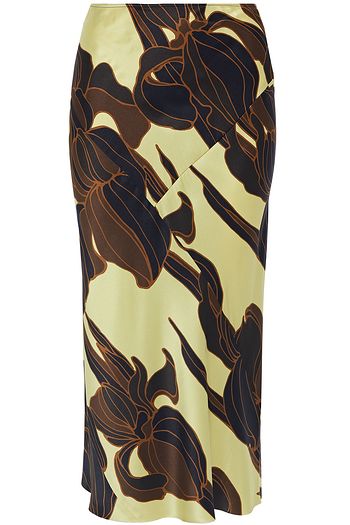 DRIES VAN NOTEN Suzen floral-print silk-satin midi skirt