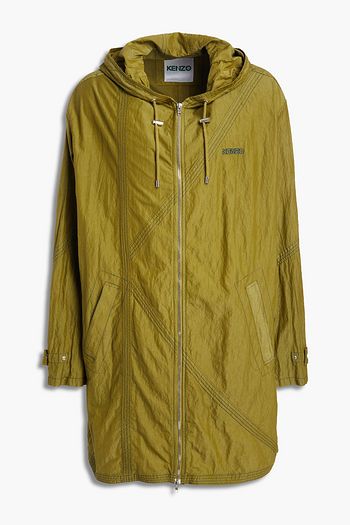 KENZO Crinkled-jacquard hooded parka