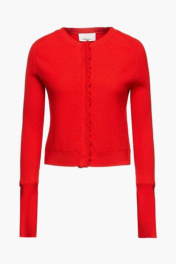 3.1 PHILLIP LIM Ruffle-trimmed merino wool-blend cardigan
