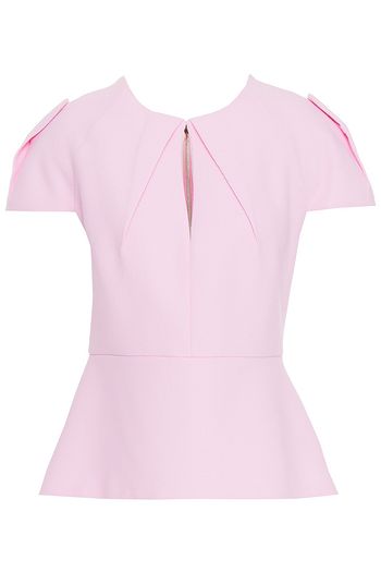 ROLAND MOURET Wern pleated wool-crepe top