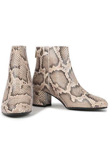 ATP ATELIER Snake-effect leather ankle boots