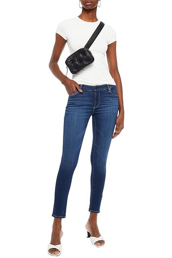 AG JEANS Cropped mid-rise skinny jeans