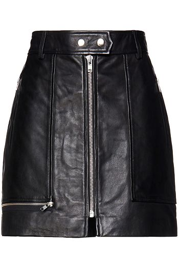 ISABEL MARANT ÉTOILE Zip-detailed leather mini skirt