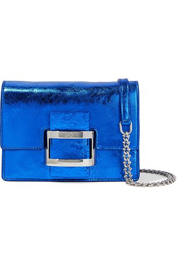 ROGER VIVIER Viv Nano metallic crinkled-leather shoulder bag