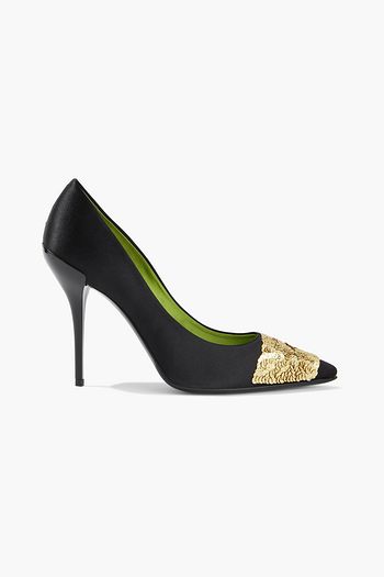 ROGER VIVIER Sequin-embellished satin pumps