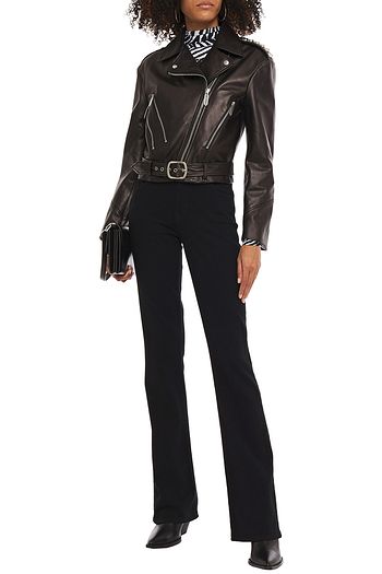 JUST CAVALLI Studded leather biker jacket
