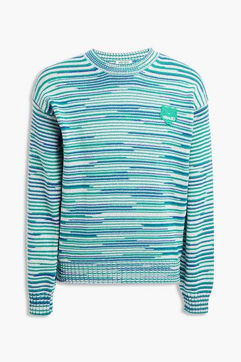 KENZO Logo-appliquéd cotton sweater