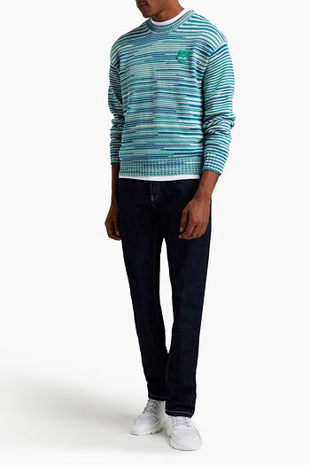 KENZO Logo-appliquéd cotton sweater