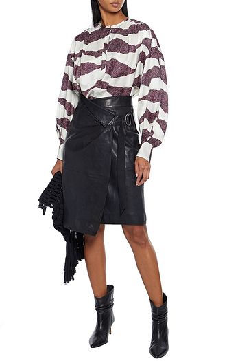 ISABEL MARANT Breyson leather wrap skirt