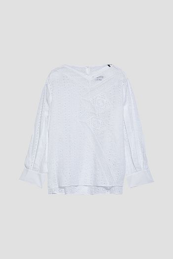 ISABEL MARANT Quena crocheted lace-paneled broderie anglaise ramie top
