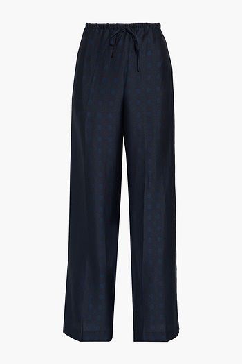 DRIES VAN NOTEN Puvis printed crepe wide-leg pants