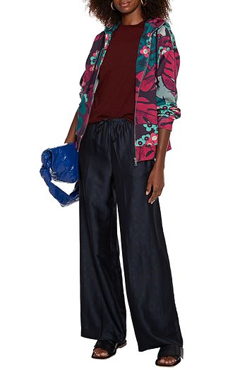DRIES VAN NOTEN Puvis printed crepe wide-leg pants