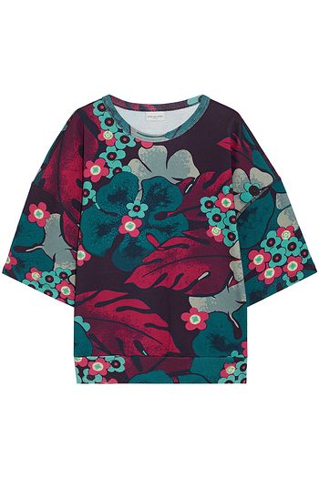 DRIES VAN NOTEN Hulovi floral-print French cotton-terry top