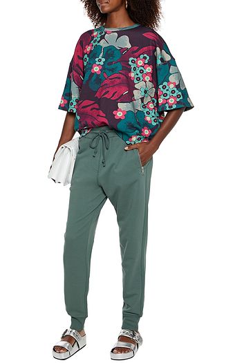 DRIES VAN NOTEN Hulovi floral-print French cotton-terry top