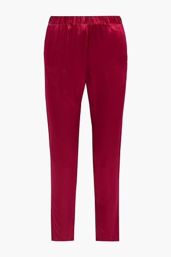 DRIES VAN NOTEN Palmira cropped satin slim-leg pants