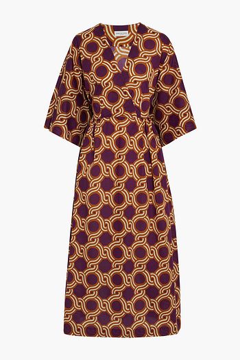 DRIES VAN NOTEN Doose wrap-effect printed cotton-voile midi dress