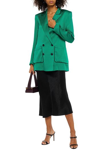ROLAND MOURET Talbot double-breasted hammered silk-blend satin blazer