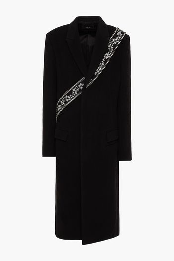 AMIRI Embellished wool-blend felt coat