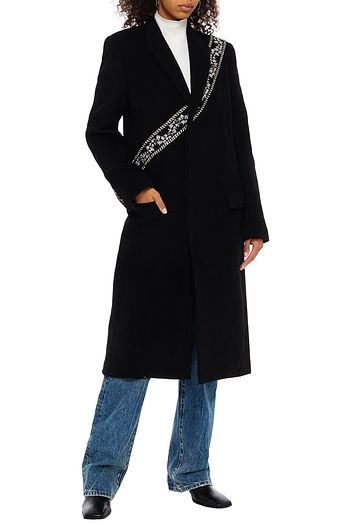AMIRI Embellished wool-blend felt coat