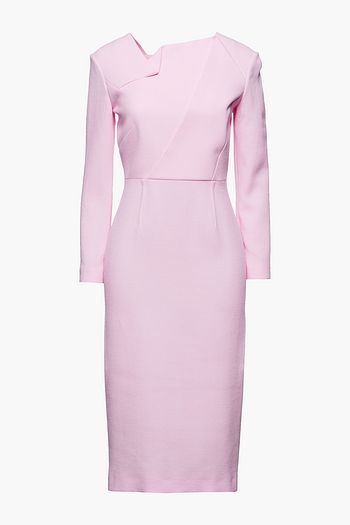 ROLAND MOURET Norsey pleated crepe midi dress