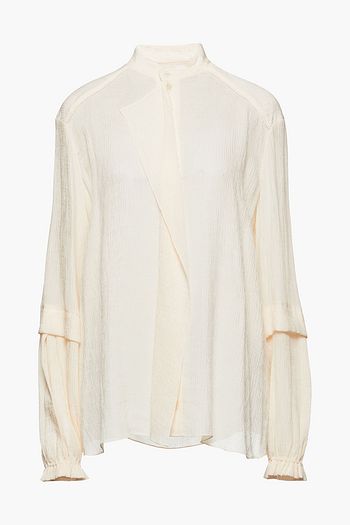 ROLAND MOURET Edgar draped crepon blouse