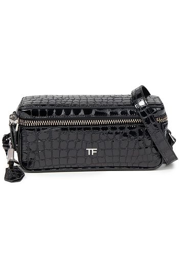 TOM FORD Croc-effect patent-leather shoulder bag