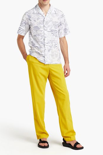 KENZO Printed cotton-poplin shirt