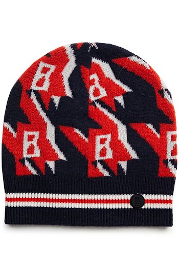 BOGNER Damaris Beanie aus Jacquard-Strick aus einer Wollmischung