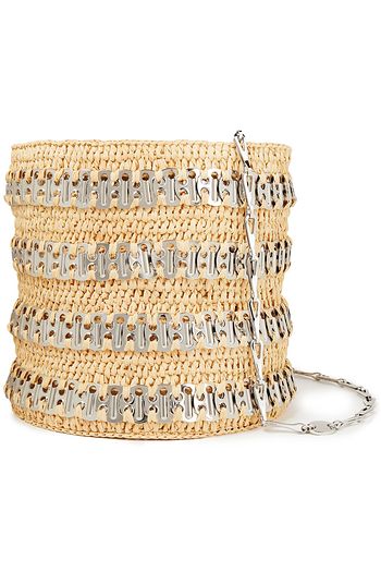 PACO RABANNE 1969 raffia and chainmail bucket bag