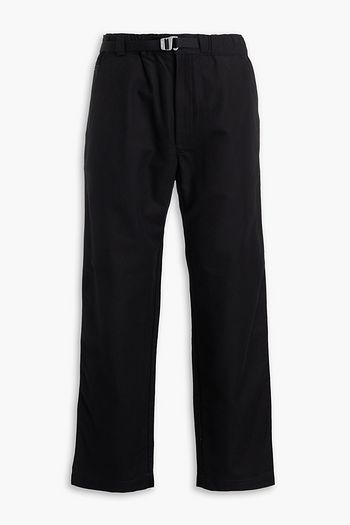 KENZO ベルト付き プリーツ入り コットンギャバジン パンツ