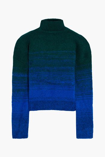 VICTORIA, VICTORIA BECKHAM Dégradé knitted turtleneck sweater