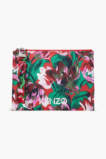 KENZO Floral-print twill pouch