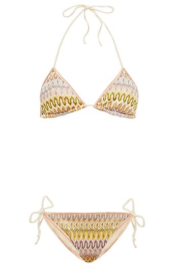MISSONI MARE Crochet-knit halterneck triangle bikini