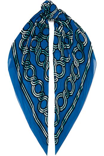 DRIES VAN NOTEN Filagree printed devoré-velvet scarf