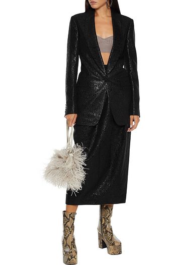 DRIES VAN NOTEN Blancho metallic wool-blend jacquard blazer