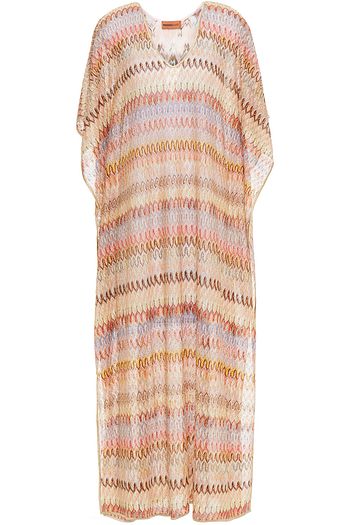 MISSONI MARE Mare metallic crochet-knit kaftan