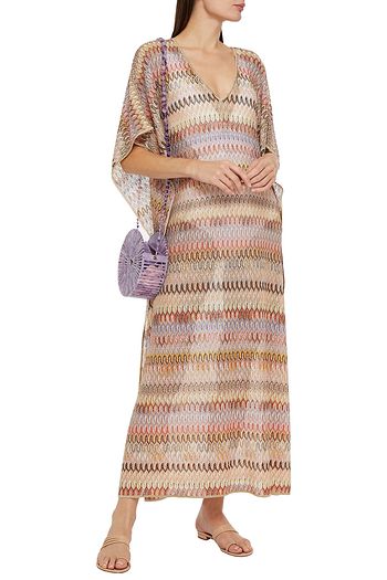 MISSONI MARE Mare metallic crochet-knit kaftan
