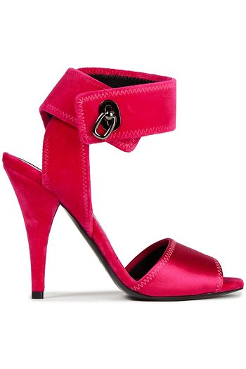 TOM FORD Sandalen aus Samt mit Satineinsatz
