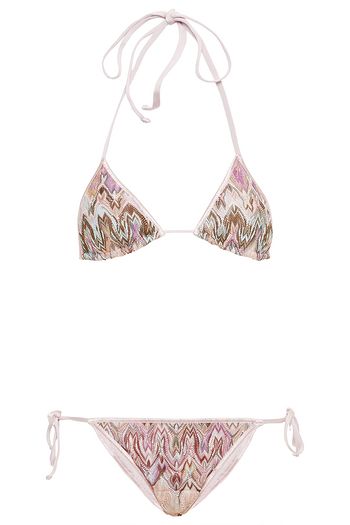 MISSONI MARE Crochet-knit halterneck triangle bikini
