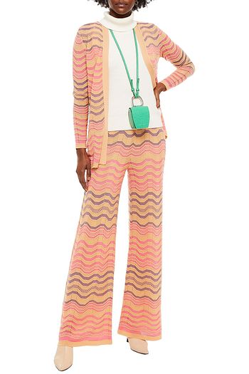 M MISSONI Crochet-knit wool wide-leg pants