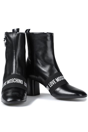 LOVE MOSCHINO Printed leather ankle boots