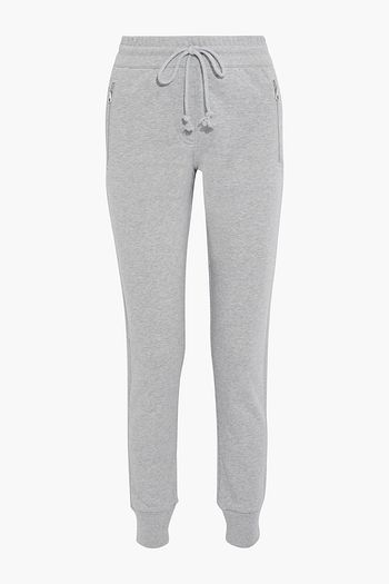DRIES VAN NOTEN Hubert mélange French cotton-terry track pants