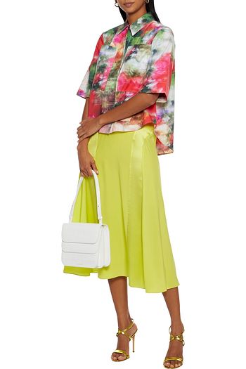 ADAM LIPPES Oversized printed cotton-poplin shirt