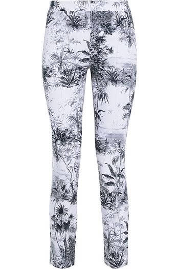 ADAM LIPPES Printed cotton-blend twill skinny pants