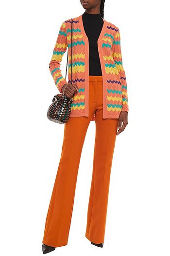 M MISSONI Crochet-knit wool and cotton-blend cardigan